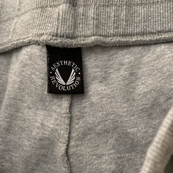AESTHETIC REVOLUTION Light Gray Joggers with Zippered Bottom Size L - Picture 7 of 8